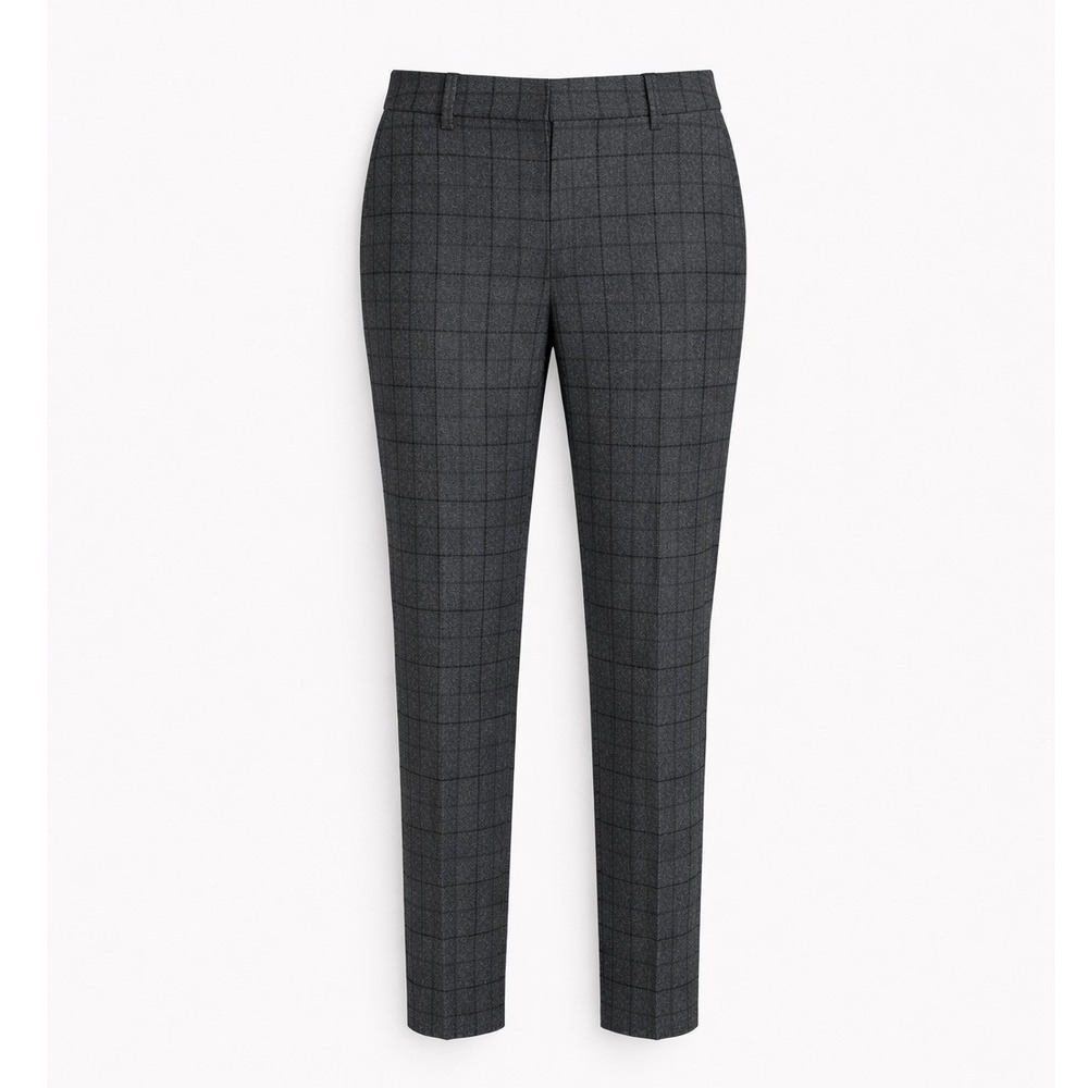 Theory Trousers‎ Women 2 Grey Windowpane Plaid Wool Cashmere Dress Pants